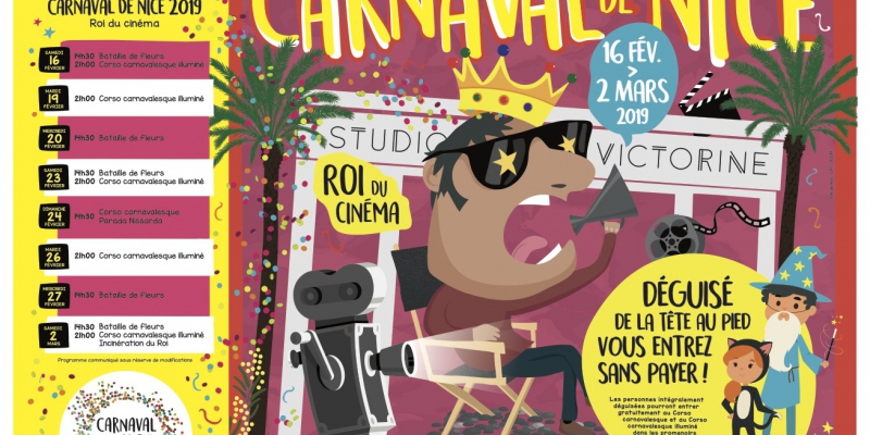 Carnaval de Nice 2019, set de table publicitaire